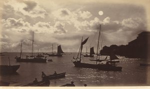 Mondlichteffekt - Bucht von Panama von Eadweard Muybridge