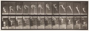 Tafel 152. Springen; gerader Hochsprung (Schuhe) von Eadweard Muybridge