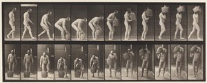 Tafel 218. Bücken und vollen Demijohn auf die Schulter heben von Eadweard Muybridge