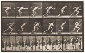 Tafel 59. Zum Laufstart (Schuhe) von Eadweard Muybridge