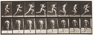 Tafel 61. Mit voller Geschwindigkeit laufen (unvollständige Aktion, Schuhe) von Eadweard Muybridge