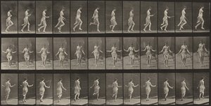 Tafel Nummer 174. Laufen und Springen mit dem Springseil von Eadweard Muybridge