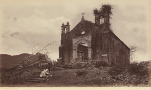 Ruinen der Kirche San Miguel, Panama, 1877 von Eadweard Muybridge