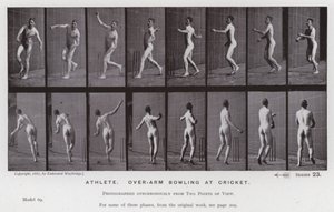Die menschliche Figur in Bewegung: Athlet, Überarm-Bowling beim Cricket