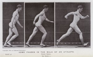 Die menschliche Figur in Bewegung: Einige Phasen im Gang eines Athleten von Eadweard Muybridge