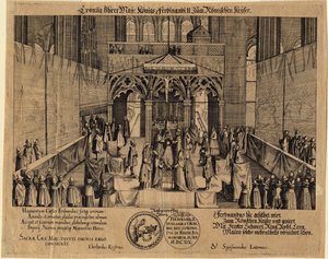 Die Krönung von König Ferdinand II. als Heiliger Römischer Kaiser von Eberhard Kieser