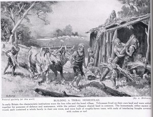 Bau eines Stammesheims, Illustration aus 