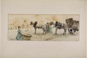 Eine Seitenstraße im Viertel Grandes Carrières von Edgar Chahine