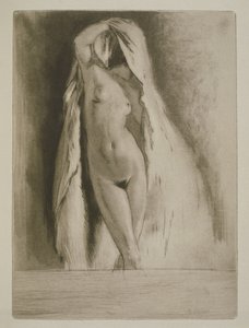 Eine Frau in ein Tuch gehüllt, Illustration für 