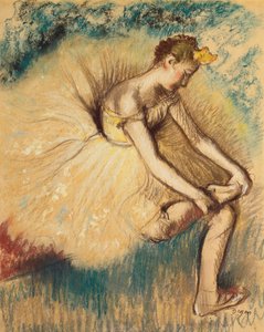 Eine Tänzerin zieht ihren Schuh an; Danseuse Attachant sa Chaussure, 1896