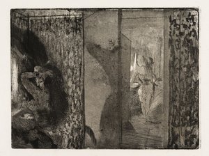 Schauspielerinnen in ihren Umkleideräumen von Edgar Degas