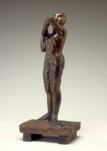 Tänzerin, die den Schulterriemen ihres Mieders anpasst, 1880er-1890er