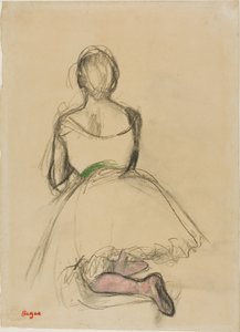 Kniende Tänzerin, von hinten gesehen von Edgar Degas