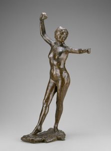 Tänzer bereit zum Tanz, rechter Fuß vor von Edgar Degas