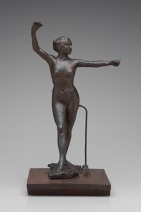 Tänzerin bereit zum Tanz mit dem rechten Fuß nach vorne, 1882-95