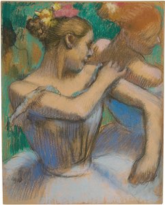 Tänzerin, die ihre Schulter anpasst, ca. 1896-99 von Edgar Degas