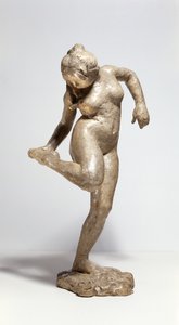 Tänzerin, die auf die Sohle ihres Fußes schaut (Gips) von Edgar Degas