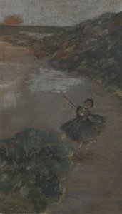 Tänzerin auf einer Bühne, ca. 1879