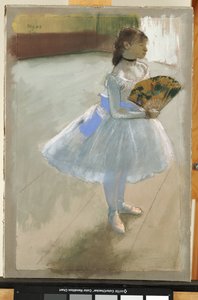 Tänzerin mit Fächer, um 1879 von Edgar Degas