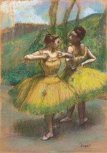 Tänzerinnen mit gelben Röcken, ca. 1896 von Edgar Degas