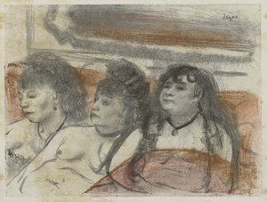 Drei Frauen in einem Bordell von Edgar Degas