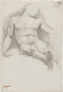 Étude - Homme Nu Couché von Edgar Degas
