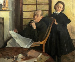 Henri Degas und seine Nichte Lucie Degas Der Onkel und die Cousine des Künstlers, 1875-76 von Edgar Degas