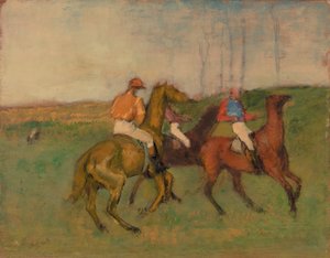 Jockeys und Rennpferde von Edgar Degas