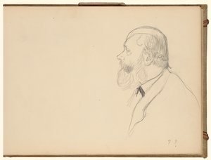 Mann im Profil von Edgar Degas