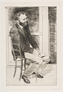 Manet sitzt, nach rechts gewandt, 1864-65