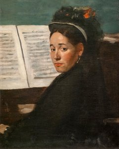 Miss Dihau am Klavier. Um 1870. Öl auf Leinwand. von Edgar Degas