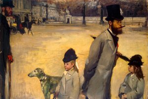 Place de la Concorde, Viscount Lepic und seine Töchter überqueren die Place de la Concorde, 1875