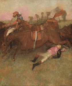 Szene vom Hindernisrennen: Der gefallene Jockey, 1866, überarbeitet 1880-1881 und ca. 1897
