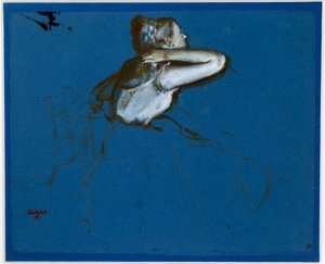 Sitzende Tänzerin nach rechts gewandt von Edgar Degas