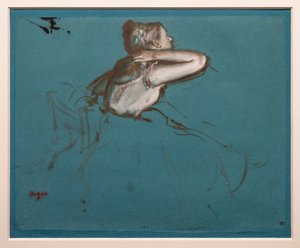 Sitzende Tänzerin nach rechts gedreht (Studie für die sitzende Figur von „Repetition de ballet sur la scène“)