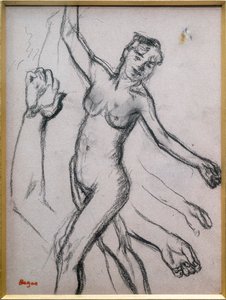 Studie einer Frau. 1878, Kohle auf Papier