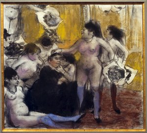 Die Feier des Gönners Maison close während einer Feier zu Ehren eines Zuhälters. Gemälde von Edgar Degas