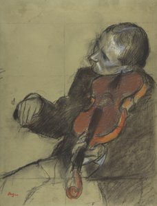 Geiger, Studie für Die Tanzstunde, 1878-79 von Edgar Degas