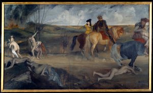 Kriegsszene im Mittelalter von Edgar Degas