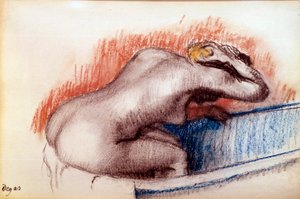 Frau beim Baden Pastell von Edgar Degas (1834-1917) 1892 Paris, Musée d