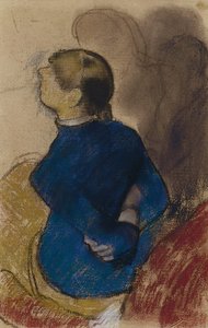 Junge Frau in Blau von Edgar Degas