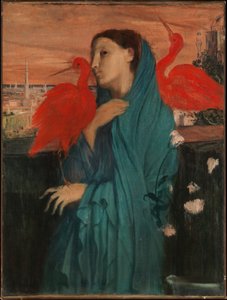 Junge Frau mit Ibis von Edgar Degas