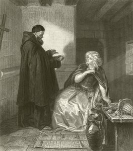 Julia in der Zelle von Bruder Lawrence (Gravur) von Edgar Melville Ward