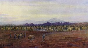 Nordspanien: Benavente, von der Brücke von Castro Gonzalo von Edgar T. A. Wigram