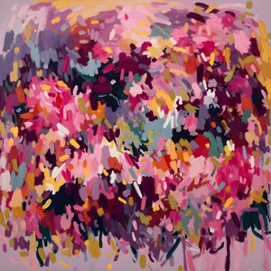 Lebendiges Florales Abstrakt
