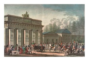 Einzug der Franzosen in Berlin, 27. Oktober 1806, um 1850 von Edme Bovinet