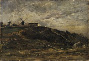 Die Windmühlen von Montmartre; Nordseite von Edmond Charles Yon