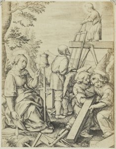 Fotoreproduktion der Gravur Les scieurs de long von Edmond Fierlants