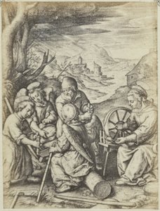 Fotoreproduktion der Gravur Les tronçons von Edmond Fierlants