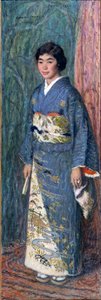 Porträt einer japanischen Frau im Kimono, oder Madame Kuroki